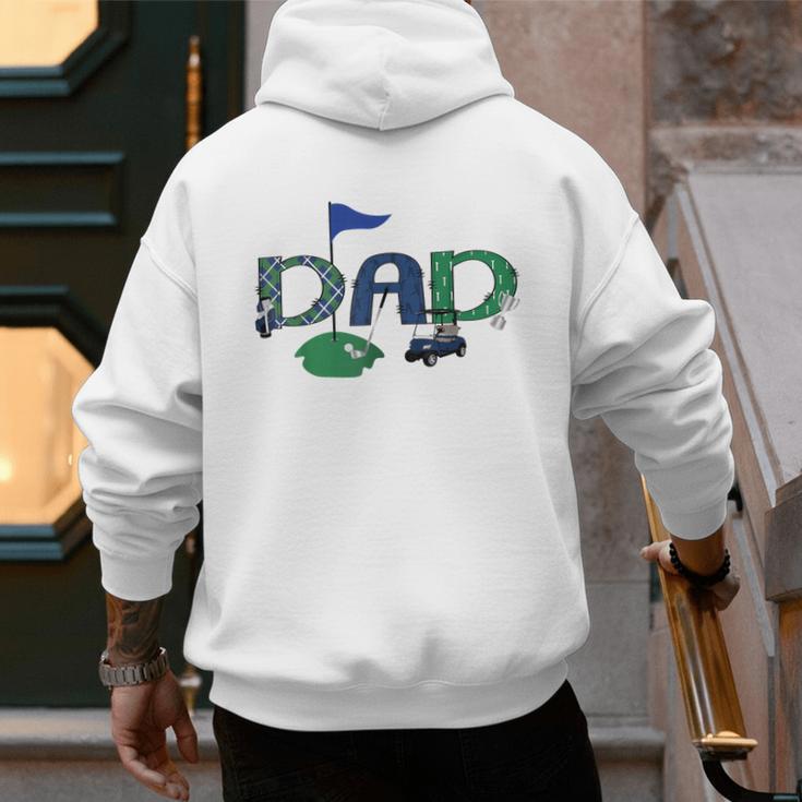 Golf Dad Hole In One Golf First Birthday Boy Party Men's Hoodie Back Print