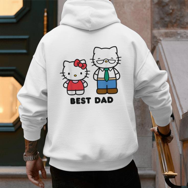 Hello Kitty Best Dad Fathers Day Small Men's Hoodie Back Print Hello Kitty Best Dad Fathers Day Small Men's Hoodie Back Print