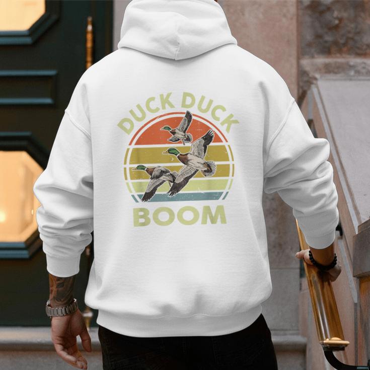 Hunting-Shirt Duck Boom Hunter Dad Grandpa Men Men's Hoodie Back Print