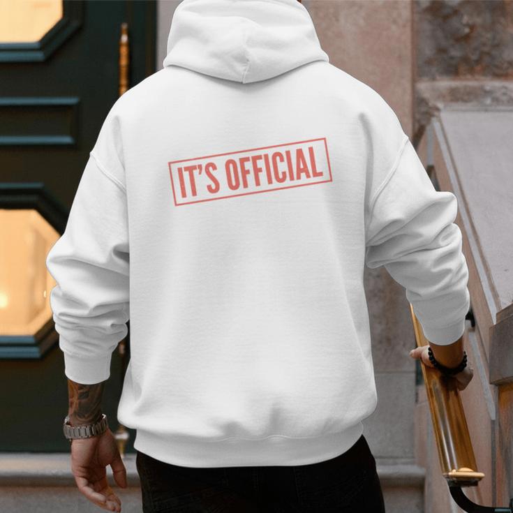 It's Official I'm The Favorite Daughter From Dad Mom Men's Hoodie Back Print