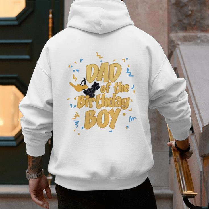 Looney Tunes Birthday Daffy Duck Dad Of The Birthday Boy Men's Hoodie Back Print