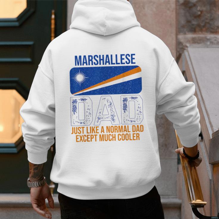 Marshallese Dad Marshall Islands Flag For Father's Day Men's Hoodie Back Print