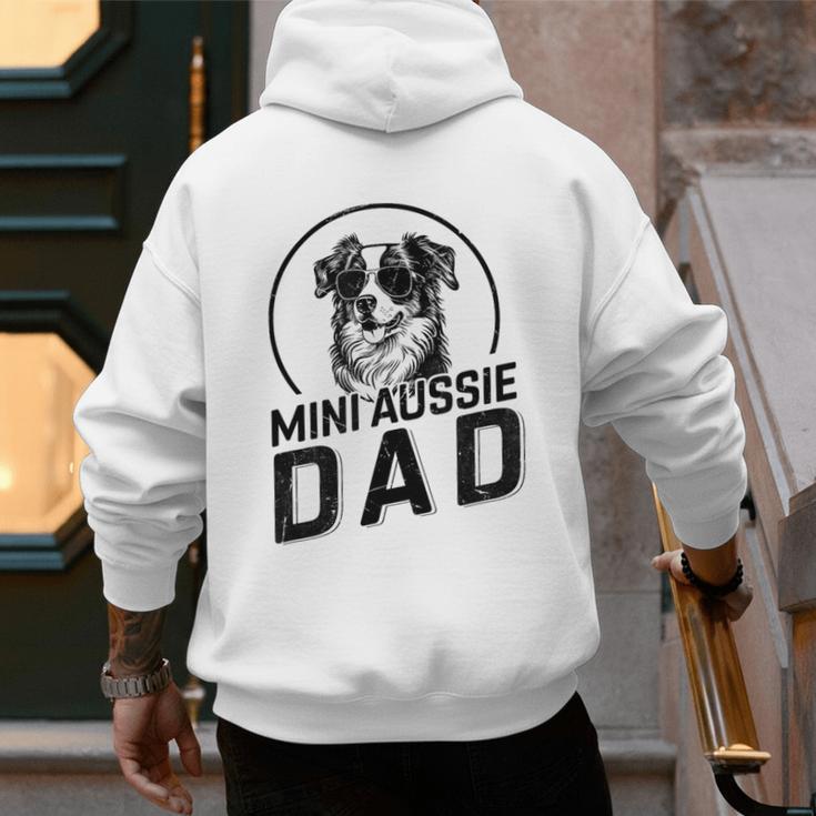Mini Aussie Dad Dog Owner For Men Dad Christmas Men's Hoodie Back Print