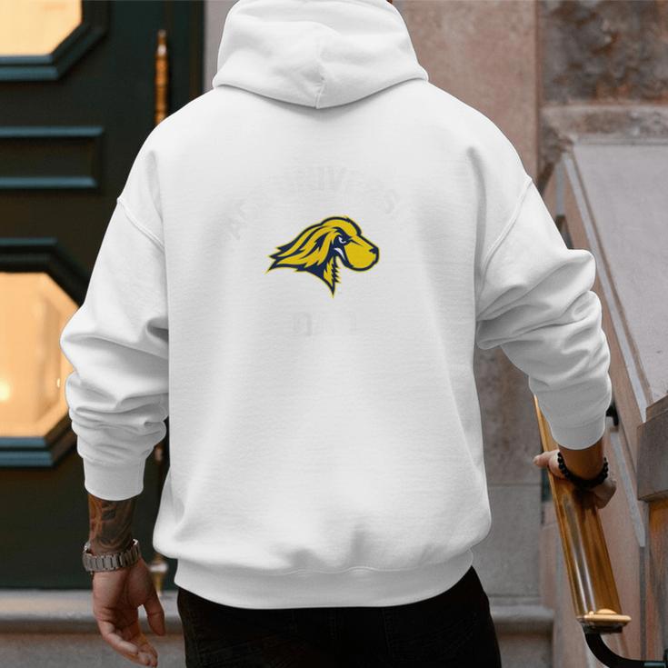 Pace University Setters Arched Dad Men's Hoodie Back Print