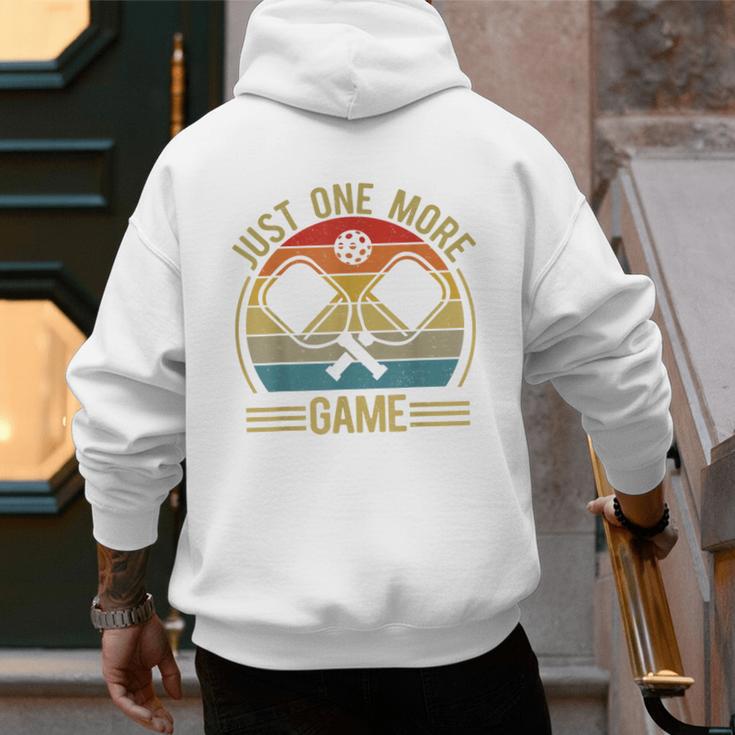 Pickleball-Shirt Just One More Game Dad Mom Women Men Men's Hoodie Back Print