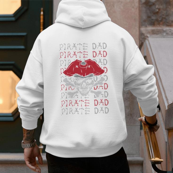Pirate Dad Skull And Crossbones Tampa Gasparilla Captain Men's Hoodie Back Print