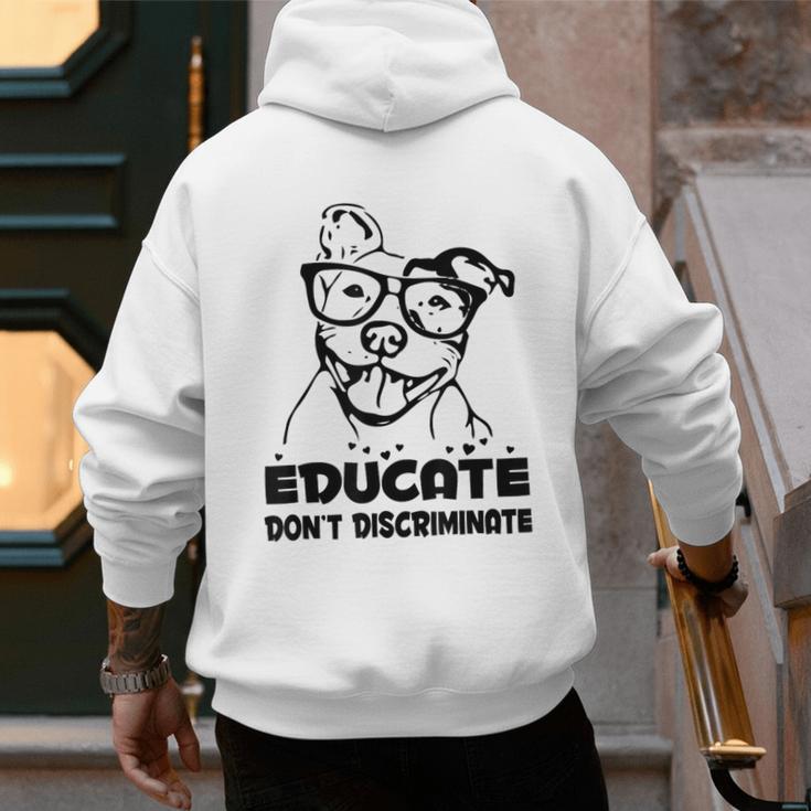 Pit Bull LoverShirt Pitbull Mom Rescue Dog Dad Puppy Men's Hoodie Back Print