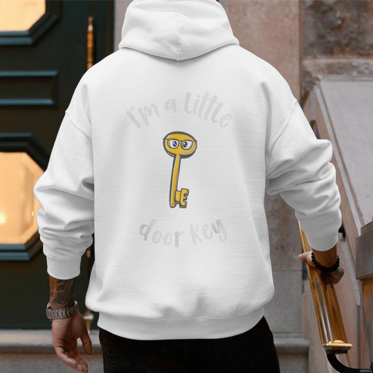 Pun Tshirt I'm A Little Door Key Bad Pun Dad Jokes Men's Hoodie Back Print