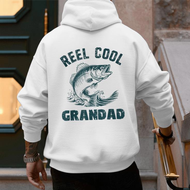 Reel Cool Grandad Fishing Grandpa Vintage Style Men's Hoodie Back Print Reel Cool Grandad Fishing Grandpa Vintage Style Men's Hoodie Back Print