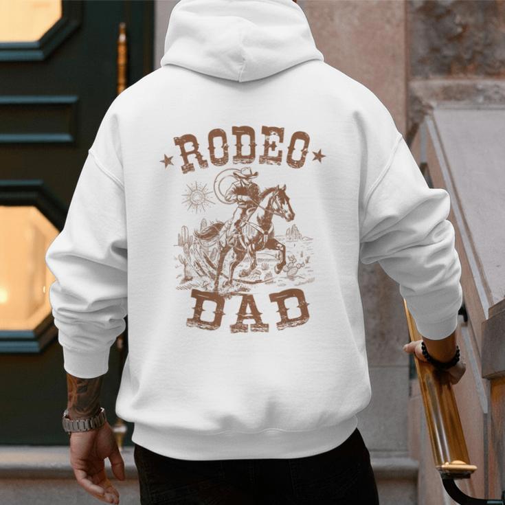 Rodeo Dad Western Cowboy Daddy Family Matching Father's Day Men's Hoodie Back Print