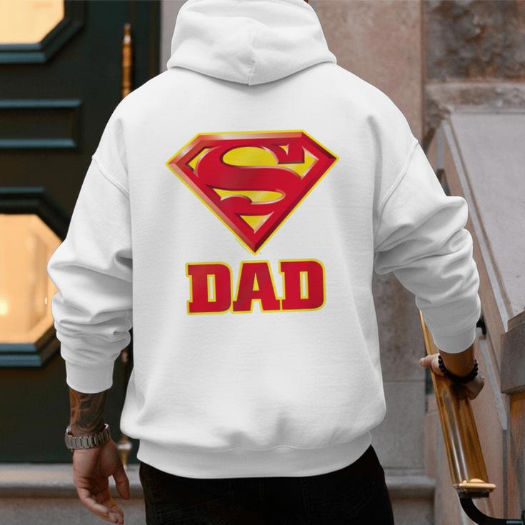 Superman Super Dad Men's Hoodie Back Print Superman Super Dad Men's Hoodie Back Print