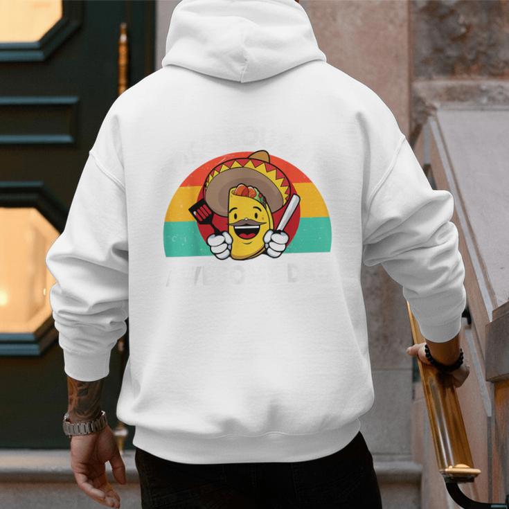 Taco Bout Awesome Dad Cinco De Mayo Mexican Men Men's Hoodie Back Print