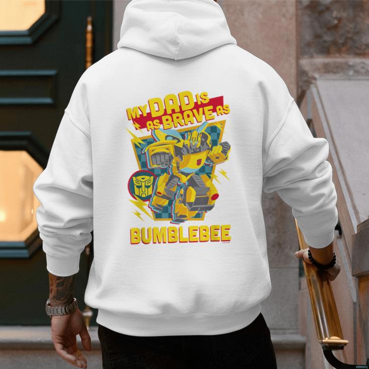 Transformers Father's Day Bumblebee My Dad Is Brave Men's Hoodie Back Print