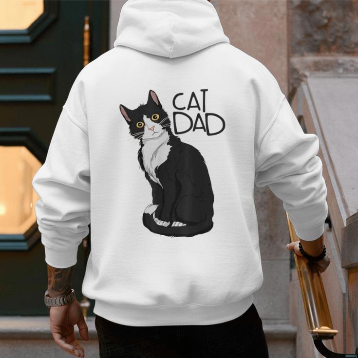 Tuxedo Cat Dad Cat Dad Tuxedo Cat Dad Men's Hoodie Back Print