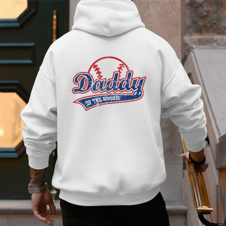 Vintage Baseball Daddy Of The Rookie Men's Hoodie Back Print