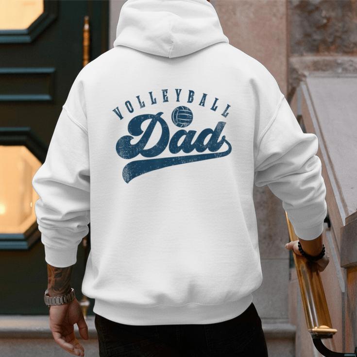 Volleyball Dad Daddy Father's Day Men's Hoodie Back Print