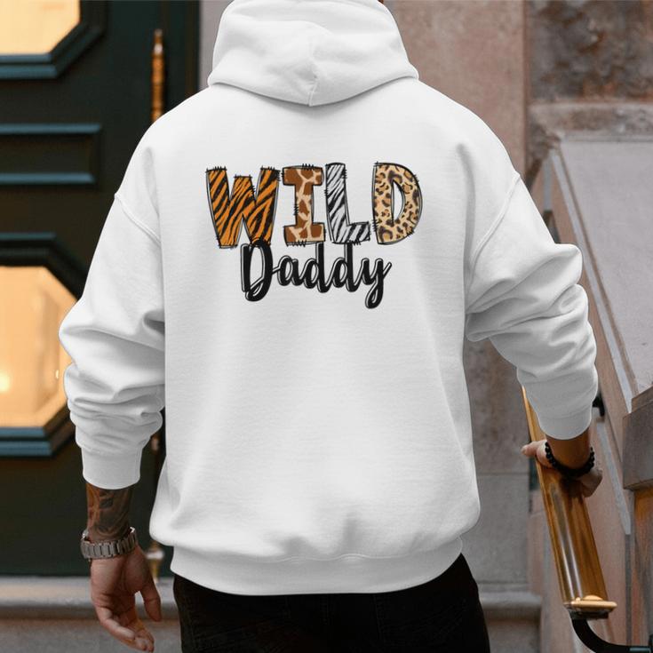 Wild Daddy Zoo Born Two Be Wild B-Day Safari Jungle Animal Men's Hoodie Back Print