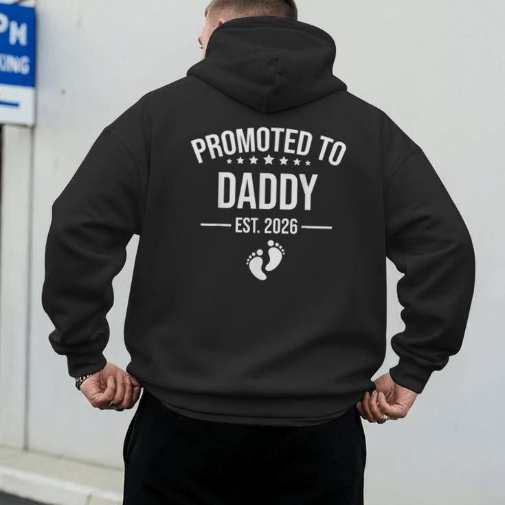 1st Time Dad EST 2026 New Dad New First Fathers Day Men's Hoodie Back Print