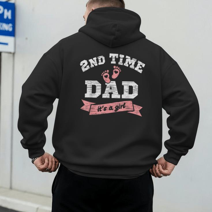 2nd Second Time Dad It's a Girl Gender Reveal Dad Of 2 Kids Men's Hoodie Back Print