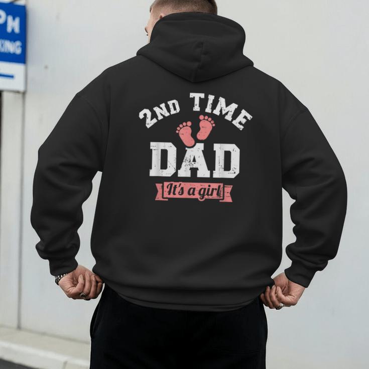 2nd Second Time Dad It's a Girl Gender Reveal Men's Hoodie Back Print