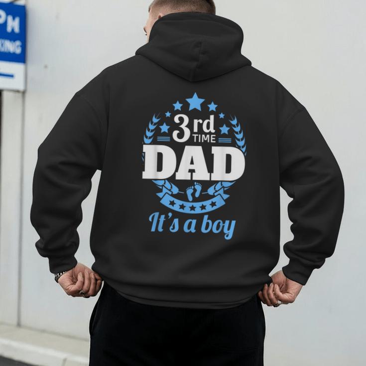 3rd Time Dad Dad Pregnancy It's a Boy Men's Hoodie Back Print