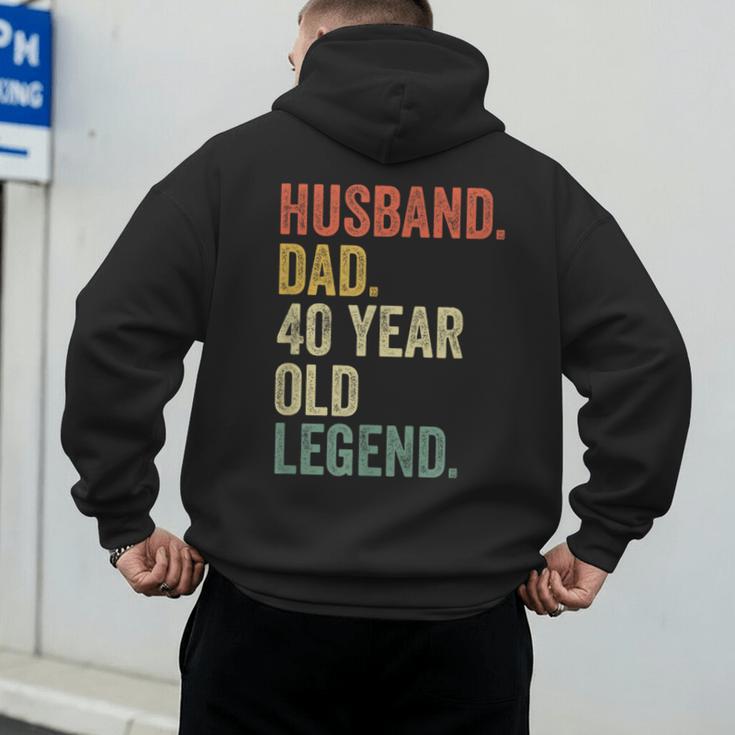 40th Birthday For Men Vintage Dad 1980 Men's Hoodie Back Print