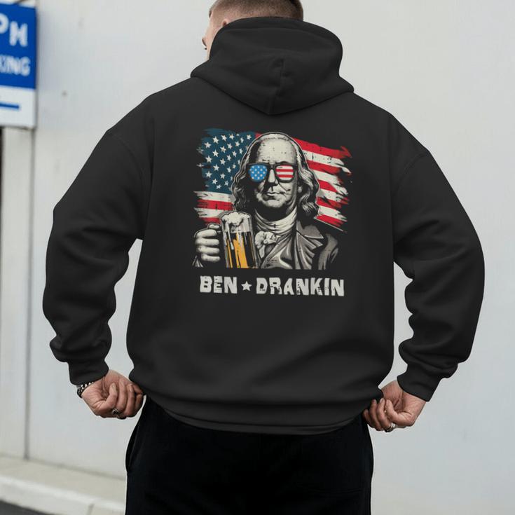 4th Of July Franklin Ben Drankin American Dad Men Women Men's Hoodie Back Print