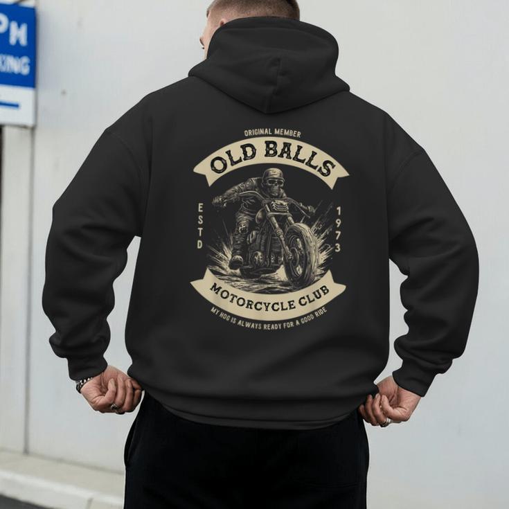 50th Birthday Vintage Motorcycle For Biker Dad Men's Hoodie Back Print 50th Birthday Vintage Motorcycle For Biker Dad Men's Hoodie Back Print