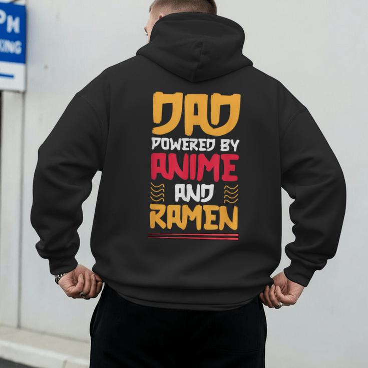 Anime Fathers Day Japanese Manga Otaku Kawaii Anime Dad Men's Hoodie Back Print