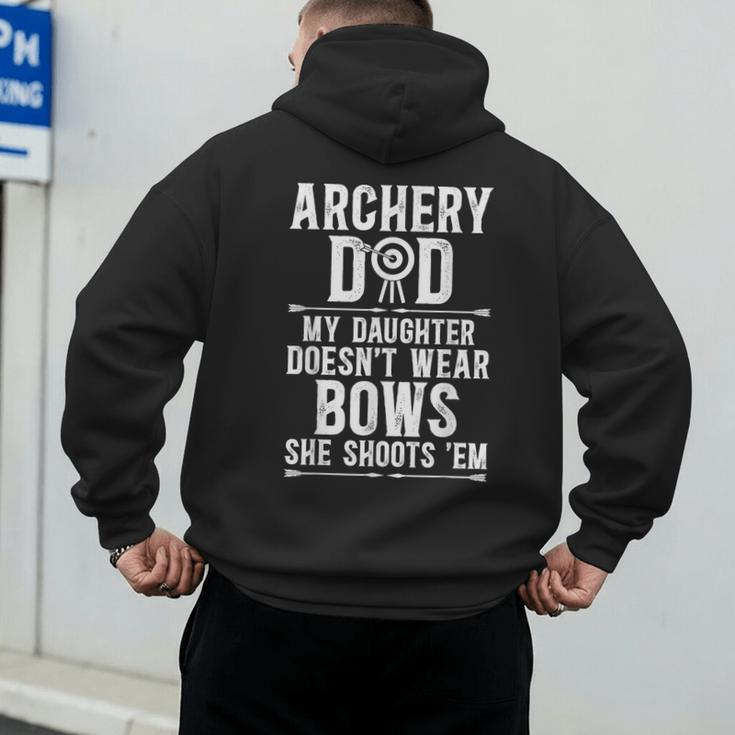 Archery Dad Dad Of An Archer Father Men's Hoodie Back Print