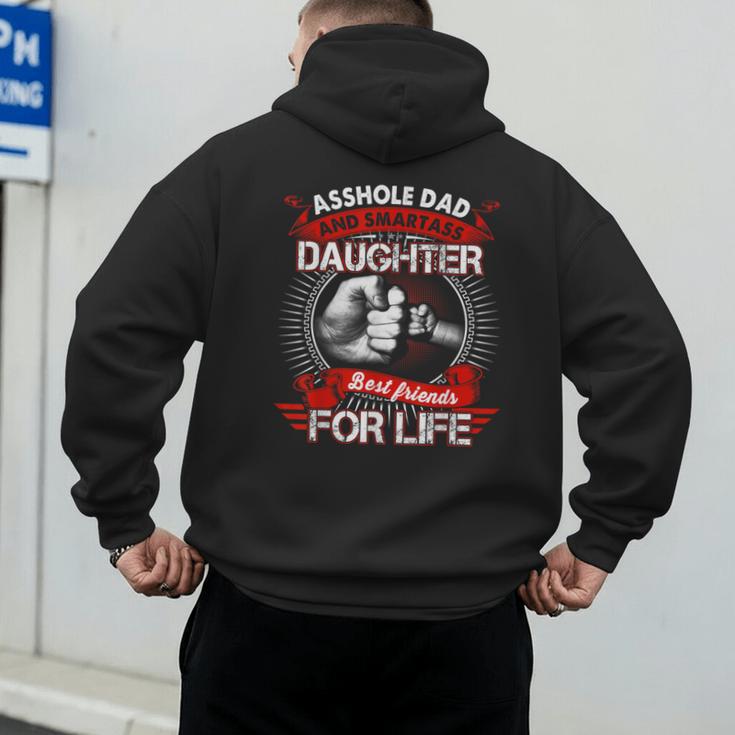 Asshole Dad And Smartass Daughter Best Friend For Life Men's Hoodie Back Print