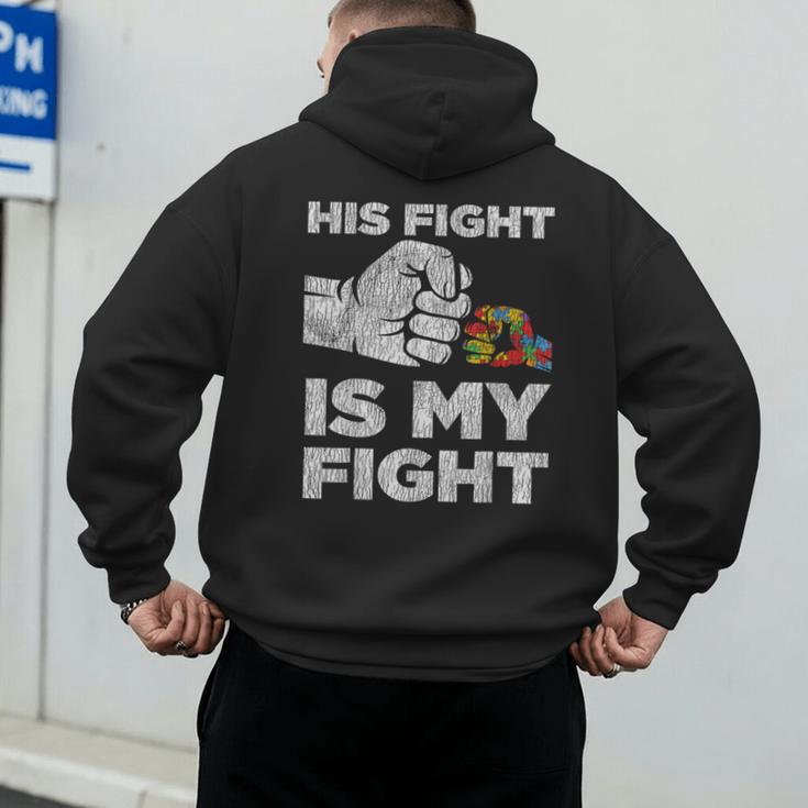 Autism Awareness Mom Dad Parents Autistic Kids Awareness Small Men's Hoodie Back Print