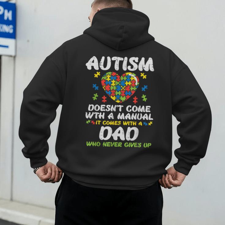 Autism Doesnt Come With Manual Dad Puzzle Awareness Men Men's Hoodie Back Print