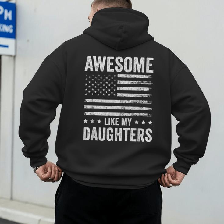 Awesome Like My Daughters Men Fathers Day Dad Men's Hoodie Back Print