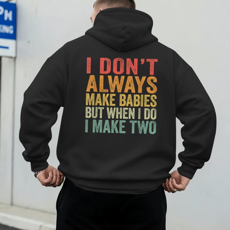 Baby Twins For Pregnant Mum Dad Men's Hoodie Back Print