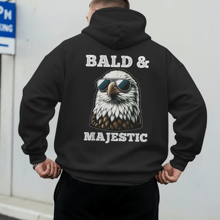 Bald & Majestic Sexy Bald Guy Dad Men's Hoodie Back Print