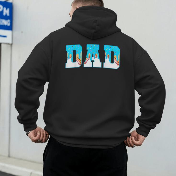 Baseball Dad Ice Cream Drip Happy Fathers Day Men's Hoodie Back Print Baseball Dad Ice Cream Drip Happy Fathers Day Men's Hoodie Back Print