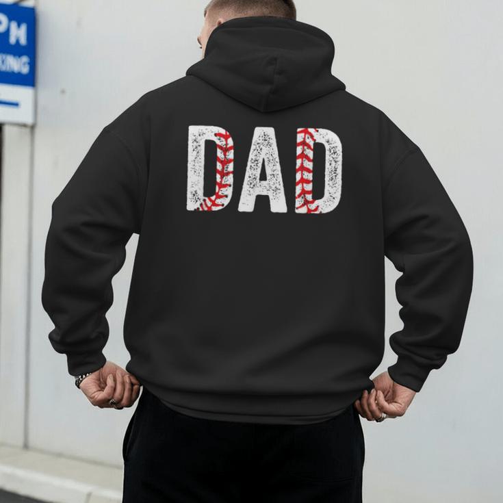 Baseball Dad Joke Sayings Fathers Day From Son Men's Hoodie Back Print
