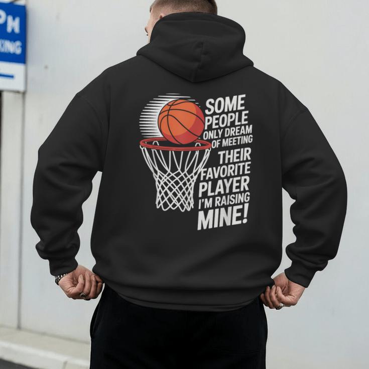 Basketball Mom Or Dad Basketball Parent Men's Hoodie Back Print