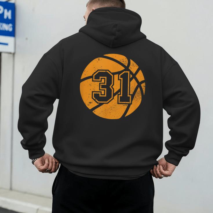 Basketball Player 31 Basketball Mom Dad Jersey Number 31 Men's Hoodie Back Print