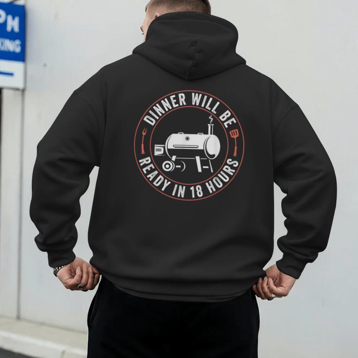 BBQ Dad Smoking Meat Smoker Barbecue Dad Apparel Men's Hoodie Back Print BBQ Dad Smoking Meat Smoker Barbecue Dad Apparel Men's Hoodie Back Print