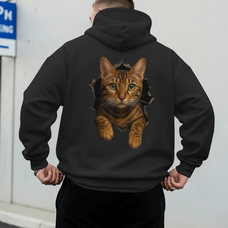 Bengal Cat Lover Animal Pet Bengal Cat Owner Mom Cat Dad Cat Men Women Kids Men's Hoodie Back Print