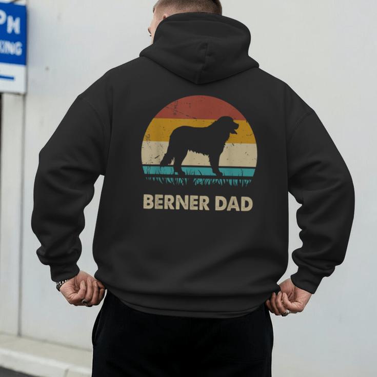 Berner Dad For Men Bernese Mountain Dog Vintage Dad Men's Hoodie Back Print