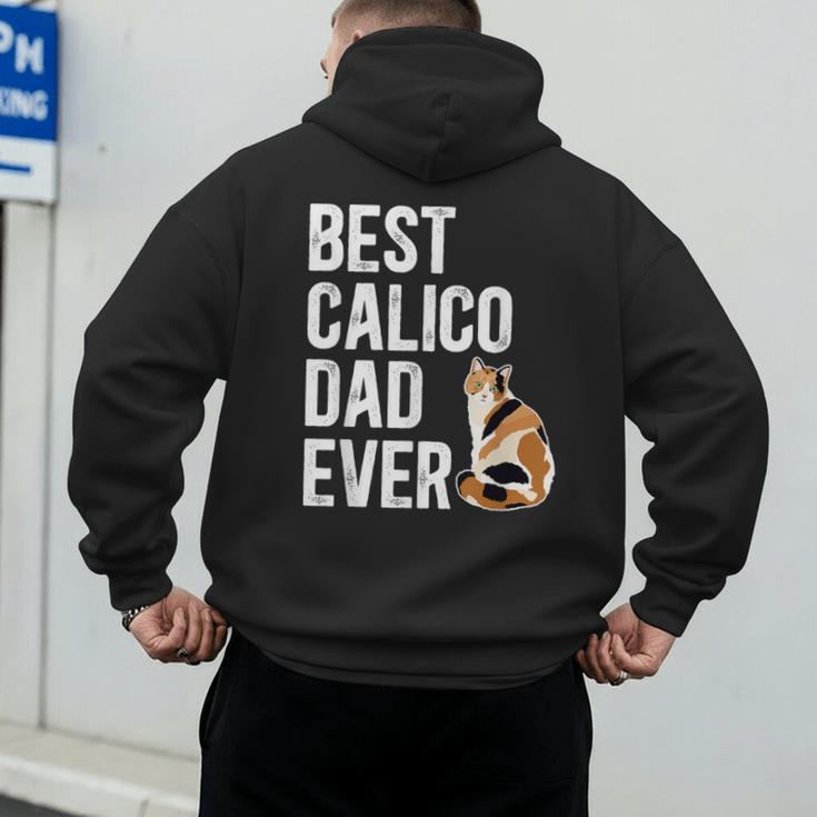 Best Calico Cat Dad Ever Calico Cat Lover Calico Cat Owner Men's Hoodie Back Print