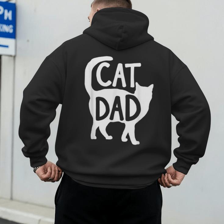 Best Cat Dad Fathers Day Men Kitty Daddy Papa Christmas Meow Men's Hoodie Back Print