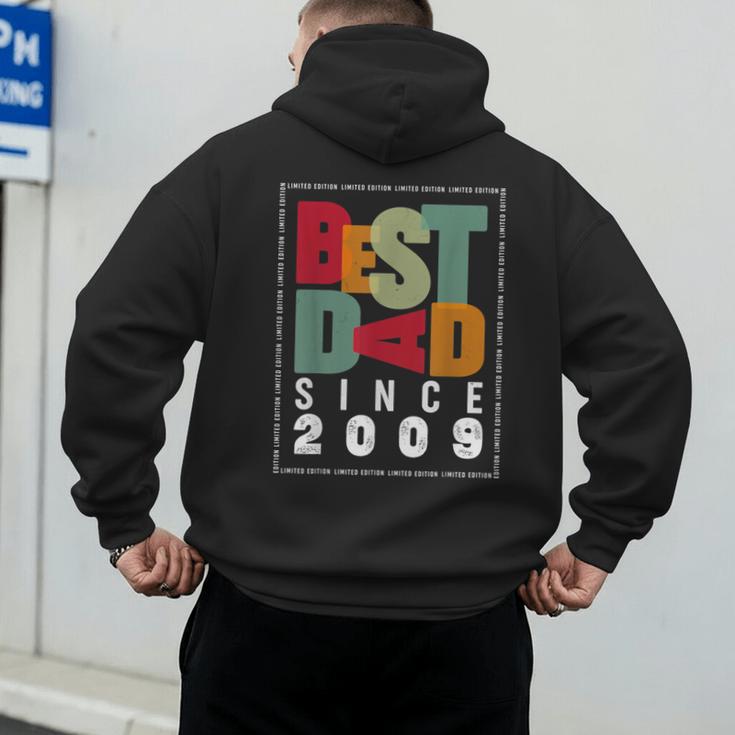 Best Dad Since 2009 Fathers Day Retro Vintage Men's Hoodie Back Print Best Dad Since 2009 Fathers Day Retro Vintage Men's Hoodie Back Print