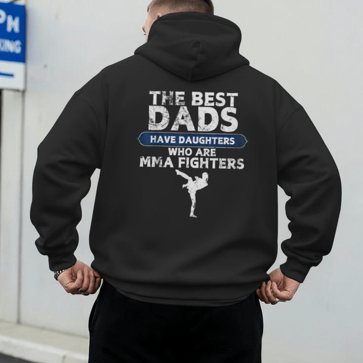 The Best Dads Have Daughters Who Are Mma Fighters Vintage Men's Hoodie Back Print