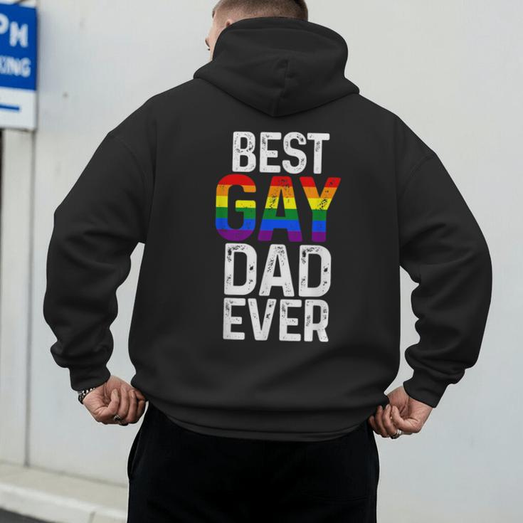 Best Gay Dad Ever LGBTQ Men's Hoodie Back Print