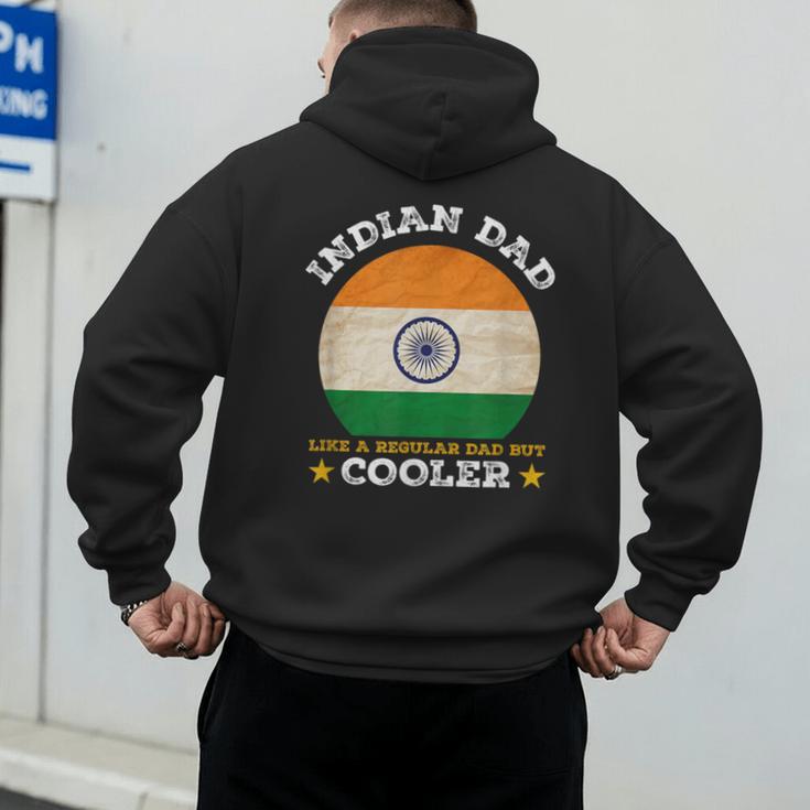 Best Indian Dad Ever Father's Day India Flag Pride Men's Hoodie Back Print