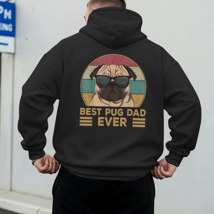 Best Pug Dad Ever Pug Dog For Men And Boys Men's Hoodie Back Print